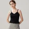 Nueva colección otoño/invierno: Top de punto para mujer con cuello en V, de color liso simple, corte ajustado y una silueta favorecedora, perfecto como capa interior sin mangas