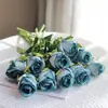 Rosa Flor Artificial Flor Artificial Decoração Sala de Estar Decoração de Mesa Material Flor de Seda Decoração de Casamento Decoração para Fotografia Atacado