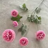 5 Flor de Crisantemo de Mil Capas Pequeño Terciopelo Decoración de Boda Arreglo Floral Flor de Piso Sala de Estar Exhibición Hot Wheels Flores Artificiales Mayoreo
