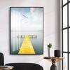 Pintura de Parede Suspensa com Paisagem Escandinava Pintura Decorativa para Entrada de Hotel Apartamento Pintura de Parede para Fundo de Sofá na Sala de Estar com Vista para o Mar Mural de Banheiro