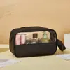Bolsa de Maquiagem Portátil Transparente Conjunto de Três Peças Bolsa de Armazenamento de Artigos de Higiene Pessoal à Prova d'Água para Homens e Mulheres Viagem Simples Grande Capacidade Necessaire