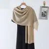 Bufanda Larga de Bambú Popular Transfronteriza Casual Versátil Personalidad Color Sólido Minimalista Cómoda Transpirable Ropa de Viaje Chal Multiusos