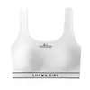 Sutiã Tomara-que-caia Sem Costura para Meninas com Lindo Design nas Costas, Adequado para a Fase de Desenvolvimento, Top Esportivo para Estudantes, Tubinho para Meninas