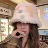 Bonito Sombrero de Pescador de Peluche con Estrella para Mujer, Nuevo Estilo Otoño e Invierno, Felpa Gruesa, Lindo y Versátil, Protección para los Oídos, Cálido, Hace que la Cara Parezca Más Pequeña