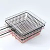En Stock Creativa Cuadrada de Hierro Galvanizado Cesta para Freír Estilo Americano Cesta para Snacks Restaurante Mini Cesta para Pollo Frito Papas Fritas Cesta para Snacks