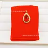 Joias Banhadas a Ouro de Latão Pingente de Pedra Preciosa em Forma de Gota de Água Colar Moda Casual Pingente Feminino Fabricante Atacado