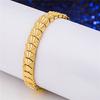 Pulsera bañada en oro de venta caliente 1:1 pulsera de hierba de la suerte con forma de concha para mujer, pulsera brazalete chapada en oro de Vietnam para mujer