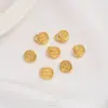 Pingente Dourado Areia Forte Retenção de Cor Pequeno Amuleto da Sorte Gancho S Bola Oca Pingente de Moeda de Cobre Acessório de Joia Artesanal DIY