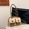 Bolso de Axila de Alta Gama para Mujer Transfronterizo 2026 Nuevo Color Bloqueo de Color Bolso Almohada Simple Hombro Moda Bolso de Viaje