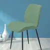 Funda elástica curvada para silla de comedor, color liso, adecuada para el hogar y comedores de hotel con formas especiales, funda de silla universal de cobertura total, resistente al desgaste y al polvo