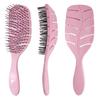 Peine para el cabello de paja de trigo hueco protección ambiental peine para el cabello forma de hoja peine para masaje del cabello