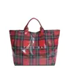 Bolsa de mano a cuadros de gran capacidad transfronteriza para mujer 2026 versión coreana bolsa de mano para mujer de uso diario impermeable a la moda casual