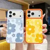 Capa de Celular de Silicone Líquido Macaron com Textura Floral Fresca para iPhone 18 Capa Protetora Anti-Suor Apple 16