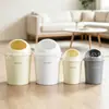 Nuevo Cubo de Basura con Tapa abatible Estilo NS Papelera Pequeña Creativa Dormitorio Sala de Estar Oficina Contenedor de Almacenamiento para el Hogar