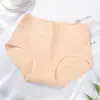 Dropshipping Algodón Puro Color Sólido Mujer Transpirable Cintura Media-Alta Tallas Grandes Bragas Triángulo Ropa Interior Control de Abdomen para Mujer