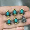 Tecnología de Incrustación de Cobre Puro Ojo de Buda Sin Fase de Pino Accesorios de Turquesa Cuentas Sueltas Cuentas Budistas DIY Accesorios de Joyería