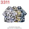 Americano retro ins manga curta camisa floral masculino solto oversize street hip hop marca casual meia manga camisa