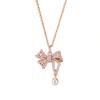 Celebridade da Internet Colar com Laço de Favo de Mel Feminino Diamante Microincrustado Corrente de Clavícula em Prata Esterlina 925 Joias de Luxo Leve Atacado