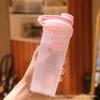 Vaso deportivo portátil de moda personalizado para batidos, de plástico, para estudiantes, fitness, para agua, para hombres y mujeres, resistente a caídas, vaso creativo con escala