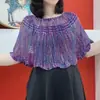 Nova Blusa Pulôver Fina de Seda Gelada Tricotada para Ar Condicionado, Xale Cheongsam, Proteção Solar de Verão, Estilo Ocidental, Renda, Versátil