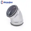 B45X conexões para tubos espirais de ventilação material de ferro galvanizado cotovelo de quarenta e cinco graus