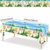 Conjunto de Talheres de Plástico Ondas do Oceano com Três Peças: Prato, Guardanapo, Copo de Papel, Toalha de Mesa, Decoração de Festa, Decoração de Mesa Estilo Universitário