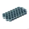 Hielera de Silicona Transfronteriza Hielera de Silicona Panal Forma de Abeja 37 Rejillas Hielera Fácil de Desmoldar Hielera de Silicona en Stock
