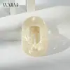 Pinza para el pelo de acetato de alta gama de lujo Wjia para mujer con diseño de hebilla redonda, Pasador flexible, Accesorio para el pelo, Pinza de tiburón
