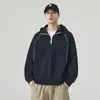 Nova peça de outer wear casual de caimento solto 2026, camiseta da moda high-street, item de moda outono/inverno, moletom masculino de manga longa