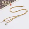 Cordón Ajustable de Loto de un Solo Lado para Collar DIY Hecho a Mano Tejido Cordón para Colgante de Jade Cordón de Cuello de Jade Ágata