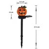 Lámpara Solar para Césped Transfronteriza Calavera de Halloween Accesorios de Disfraz Impermeable para Exteriores Enchufe de Tierra para Jardín Lámpara de Jardín
