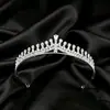 Coroa de Cabeça Nupcial Luxuosa e Elegante, Coroa de Aniversário de Princesa, Acessório de Cabelo Coroa Estilo Coreano, Faixa de Cabeça Brilhante de Strass em Liga