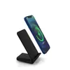 Carregador sem fio vertical de bobina dupla japonês e coreano, carregamento rápido de 10W, suporte de mesa para celular, carregador sem fio vertical