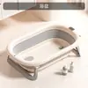 Tina de Baño para Bebé, Lavabo, Alfombrilla de Baño, Red para Baño para Bebés y Niños de 0 a 5 Años, Lavabo Plegable, Soporte para Acostar para Recién Nacidos
