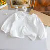 Camisa Suave y Linda para Bebé Niña 2026 Otoño Nueva Camisa con Cuello de Muñeca Niñas Dulce Elegante Casual Top