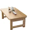 Mesa plegable de madera maciza para uso doméstico, apta para tatami, hecha de madera de caucho, mesa de centro pequeña, mesa para mirador, mesa de estudio para cama, mesa baja para computadora