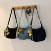 Bolso de mujer transfronterizo 2026 modelo nuevo mochila pequeña en mezclilla lavada, elegante y simple, de un solo hombro cruzado, bolso de moda y versátil
