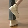Tênis de Lona de Cano Alto com Sola Grossa para Mulheres 2026 Verão Novo Estilo Ins Retro Sapatos Pretos Estudante Versátil Casual Sapatos de Estrela
