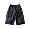Izexx Pantalones Casuales Camuflaje Retro Americano de Moda Cortos de Pierna Ancha Unisex Ropa de Trabajo Pantalones de Playa Versátiles Moda Verano