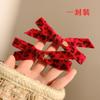 Pinza para el cabello de estrella roja de felpa de Año Nuevo, lazo, clip para flequillo, pasador lateral para cabello suelto, pasador, accesorio para el cabello de Navidad