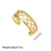 Pulsera de Acero Inoxidable Chapado en Oro de 18K de Estilo Nuevo Europeo y Americano que Conserva el Color para Mujer, Pulsera Abierta de Acero de Titanio con Diseño de Flor y Hoja de Gama Alta