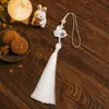 Colgante de borla de acetato de Conejo de Jade Blanco de Mediados de Otoño, Borla Graduada de Nicho Estilo Chino, Colgante de Borla Festivo de Mediados de Otoño