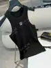 Chaleco Tricotado com Bordado Costurado de Algodão Modal Novo Primavera/Verão Youran 26