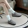Sapatos casuais femininos estilo Birkenstock, couro bovino retrô, slip-on, sola de cortiça, tamanho pequeno personalizado, cobertura total, 4,5CM