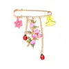 Broche de escarabajo flor de durazno pintado lindo de moda INS, pin de cintura multi-elemento estilo dulce y picante accesorio para ropa