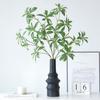 Simulação de Relógio de Parede Folha de Plantio Verde Ma Madeira Bêbada Adereços de Fotografia Folhas Artificiais Japonesas Design de Casa Projeto de Decoração Suave Árvore Falsa