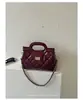 Bolso de mano con diseño de moda transfronterizo con patrón de diamantes para mujer, nuevo bolso de nicho de alta gama para el día a día, bolso vintage de hombro y cruzado