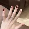 Manicura Uñas Portátiles Ojo de Gato Parches de Uñas Hechos a Mano Color Champaña Uñas Postizas Mayoreo Extraíbles y Versátiles