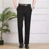Pantalones Finos Transpirables de Verano 2026 para Hombres de Mediana Edad, Pantalones de Traje Rectos, Pantalones Casuales de Negocios Sueltos de Alta Gama