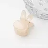 Mini Pinza para el Cabello de Orejas de Conejo, Pinza de Garra Pequeña para Niñas, Pinza para Flequillo, Pinza Lateral para el Cabello, Pinza Lateral Lisa de Color Sólido con Textura